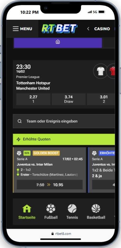 RTBet mobile